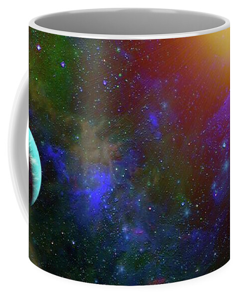  Coffee Mug featuring the digital art A Sun Going Red Giant by Don White Artdreamer