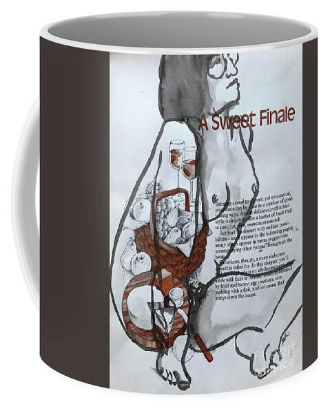 Life Drawing Coffee Mug featuring the drawing A Sweet Finale by M Bellavia