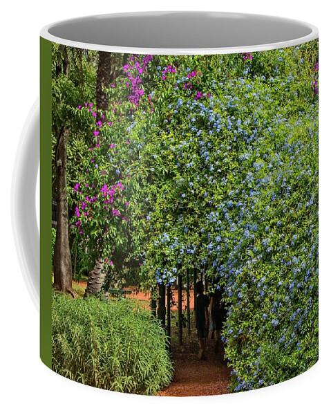 Flowers Coffee Mug featuring the photograph A Tunnel of Flowers by Robert McKinstry