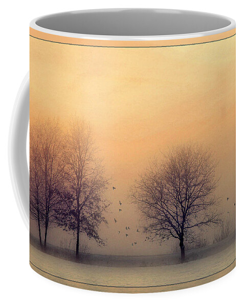 Winter Coffee Mug featuring the digital art A Winter Sunset by Cindy Collier Harris