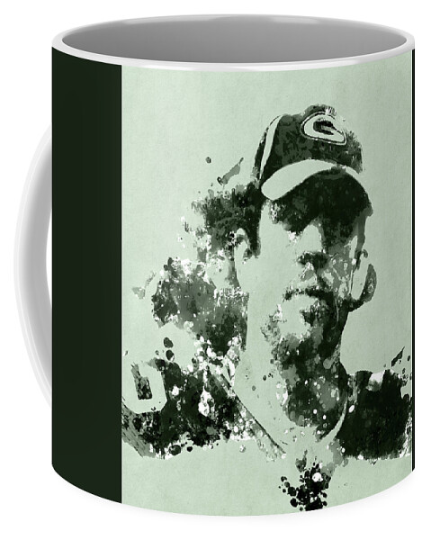 Aaron Rodgers Coffee Mug featuring the mixed media Aaron Rodgers 12c by Brian Reaves
