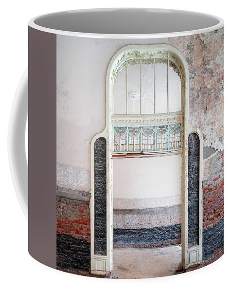 Abandoned Coffee Mug featuring the photograph Abandoned Door in Restoration by Roman Robroek