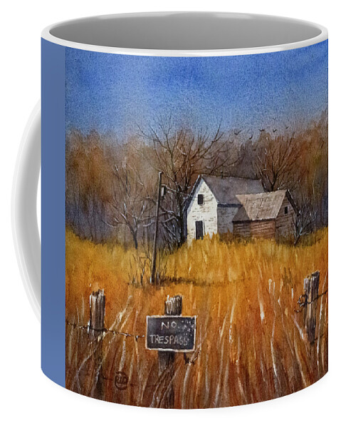 Abandoned Coffee Mug featuring the painting Abandoned Home by Rebecca Davis