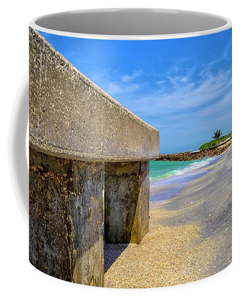 Boca Grande Coffee Mug featuring the photograph Abandoned Pier by Alison Belsan Horton