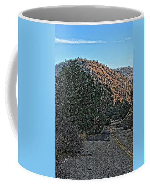 Natural Landscape Coffee Mug featuring the photograph Abandoned Road by Maggy Marsh