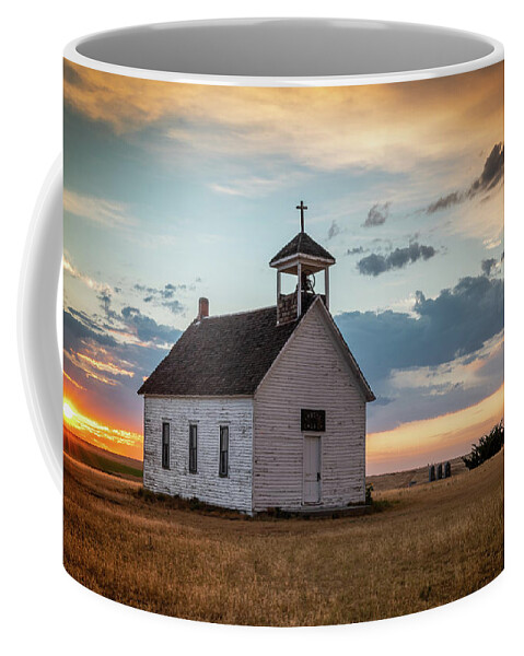 Abbott Church Coffee Mug featuring the photograph Abbott Church at Sunset by Kevin Schwalbe