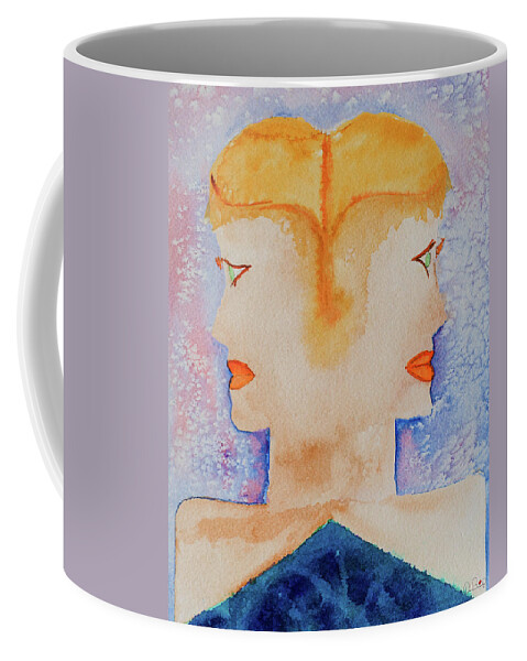 Whimsical Coffee Mug featuring the painting About Face by Dee Browning