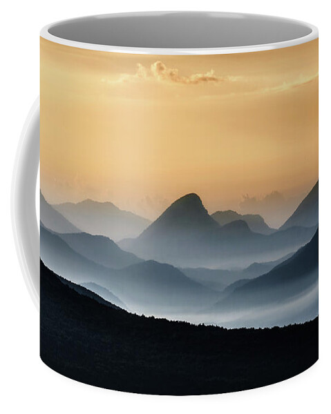 Mountains Coffee Mug featuring the photograph Above the Clouds by Jorge Maia