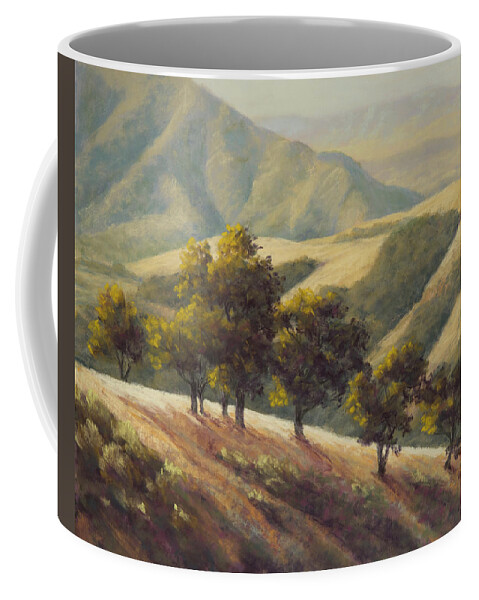 Mountains Coffee Mug featuring the painting Above the Grade by Jim Tyler