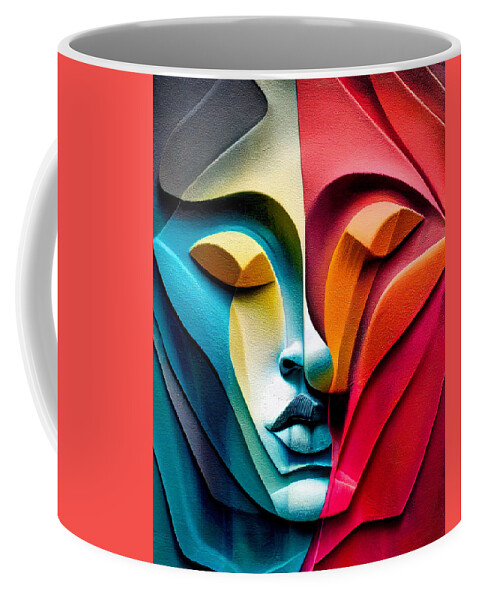 Abstract 107 Coffee Mug featuring the digital art Abstract 107 by Craig Boehman