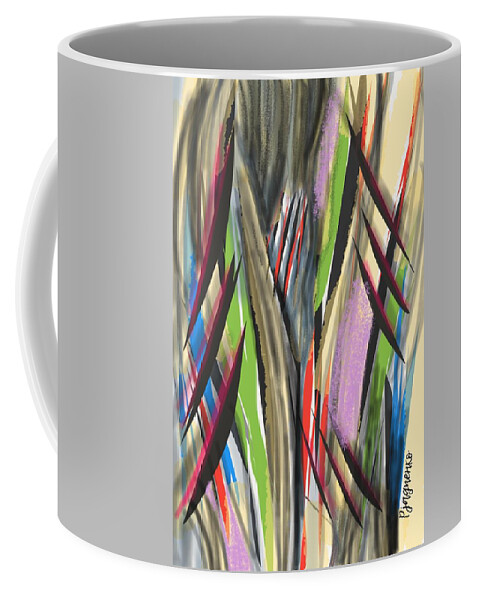 Abstract Coffee Mug featuring the digital art Abstract #2 by Ljev Rjadcenko