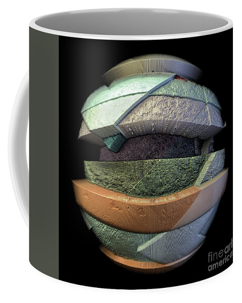 Texture Coffee Mug featuring the digital art Abstract 3D Sphere by Phil Perkins
