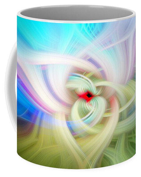 Abstract Photography Photograph Blue Pink Yellow Red Aqua Tan Coffee Mug featuring the photograph Abstract 47 by Denise LeBleu