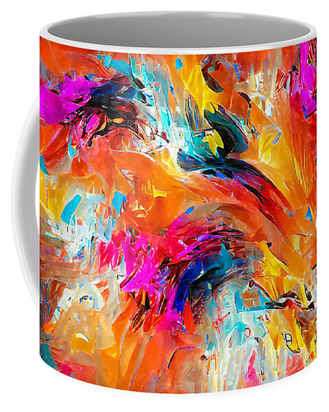 Acrylic paint mug painting:Acrylic coffee cup painting&painting