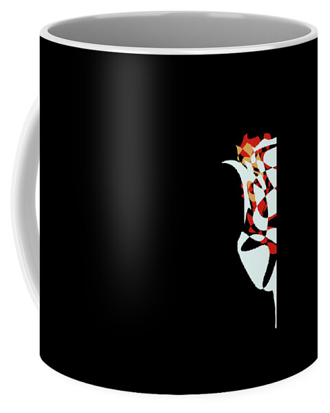 Abstract In The Living Room Coffee Mug featuring the digital art Abstract Flower 1 by David Bridburg