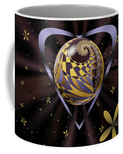 Abstract Coffee Mug featuring the digital art Abstract Love by Manpreet Sokhi