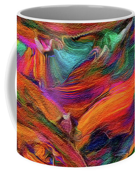 Abstract Coffee Mug featuring the digital art Abstract Painting - Chaos by Russ Harris