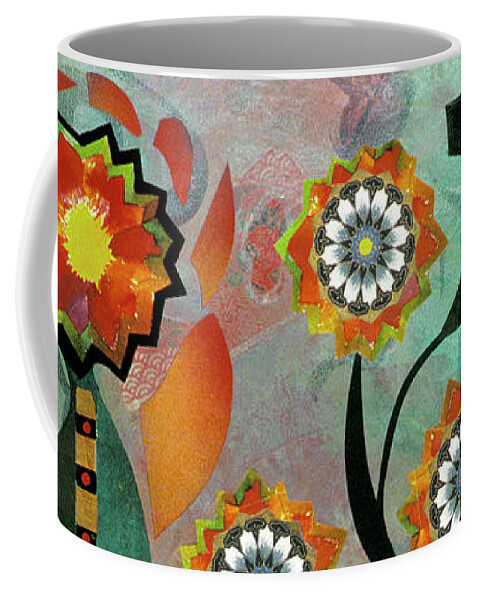 Abstract Coffee Mug featuring the painting abstract still life paintings - Ikebana II by Sharon Hudson