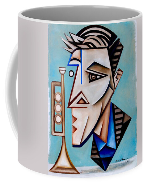 Jazz Coffee Mug featuring the painting Academician Jazz/ a portrait of Thomas Heflin by Martel Chapman