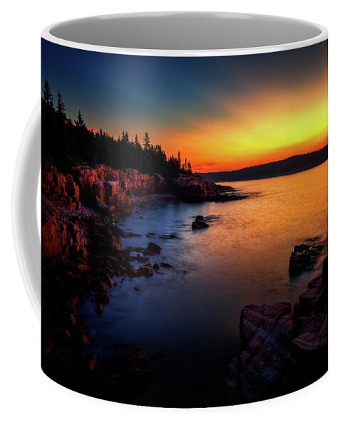 Acadia National Park Coffee Mug featuring the photograph Acadia Twilight 1864 by Greg Hartford