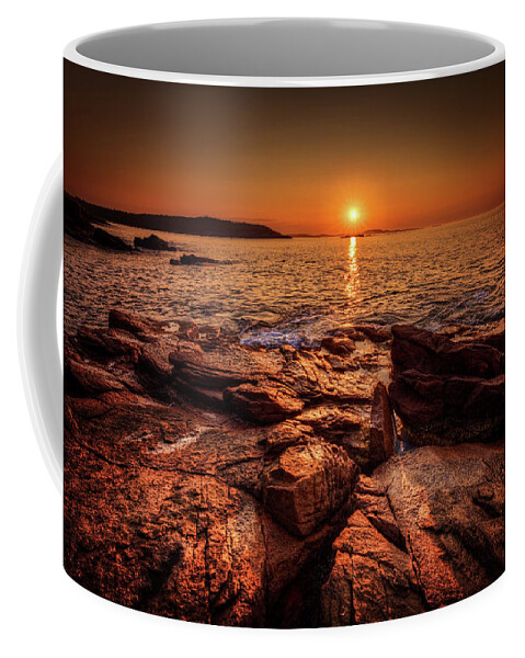 Acadia National Park Coffee Mug featuring the photograph Acadia Sunrise a6082 by Greg Hartford