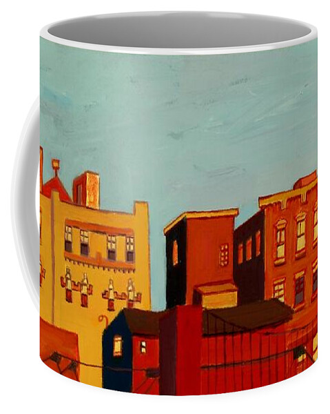 Landscape Coffee Mug featuring the painting Across the Canal by Debra Bretton Robinson