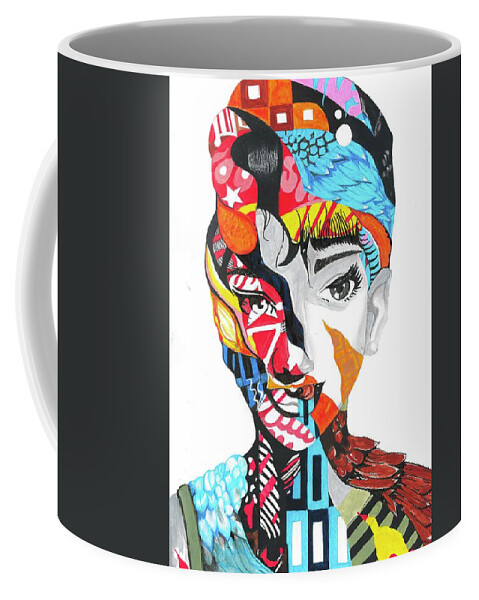Acrylic Abstract Women Painting Coffee Mug by Subhrata Patel - Pixels
