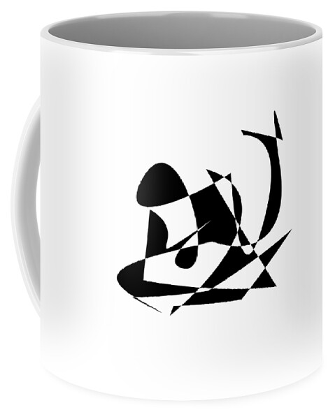 Abstract In The Living Room Coffee Mug featuring the digital art Action Hero by David Bridburg
