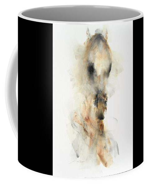Equestrian Painting Coffee Mug featuring the painting Adana by Janette Lockett