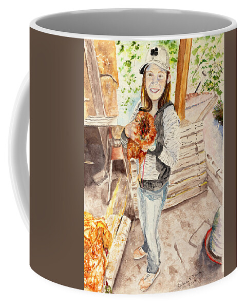 Chicken Coffee Mug featuring the painting Addie's Red Hen by Barbara F Johnson