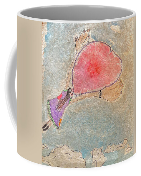  Coffee Mug featuring the painting Adella by Theresa Marie Johnson