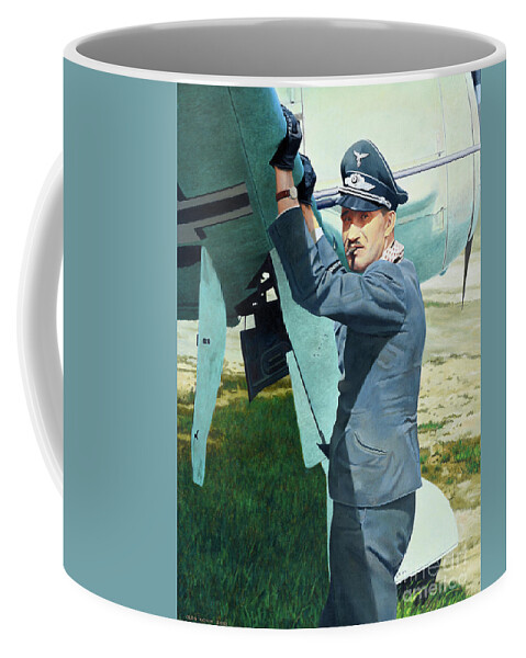 Portrait Coffee Mug featuring the painting Adolf by Oleg Konin
