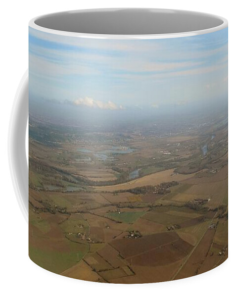 Aerial Coffee Mug featuring the photograph Aerial French Countryside IX by Aisha Isabelle