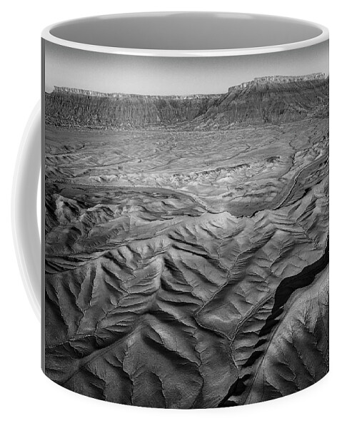 Utah Badlands Coffee Mug featuring the photograph Aerial Utah Badlands V by Susan Candelario