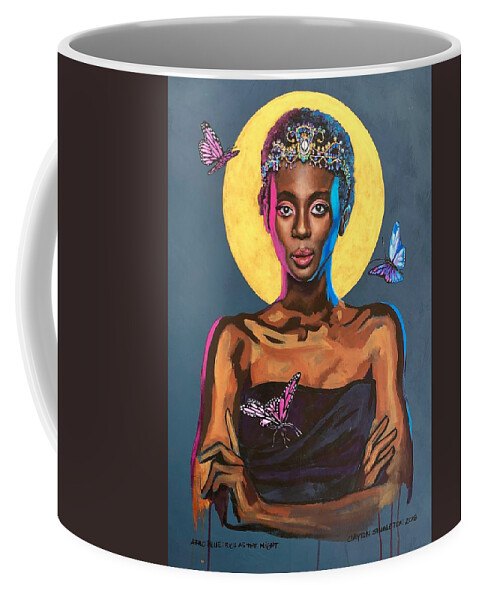  Coffee Mug featuring the painting Afblue by Clayton Singleton