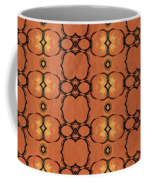 Print Coffee Mug featuring the digital art African Horn Stripe Batik by Sand And Chi