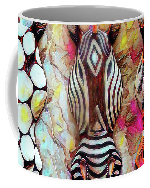 Safari Coffee Mug featuring the painting African Safari by Patricia Piotrak