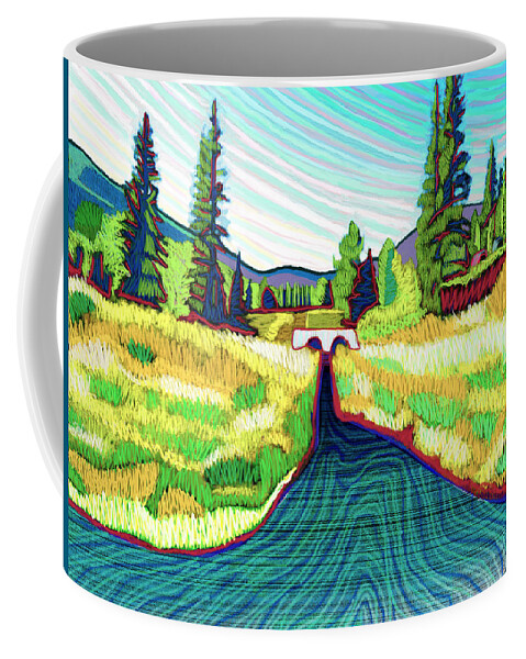 Southwest Coffee Mug featuring the painting Afternoon At Jemez Springs by Rod Whyte