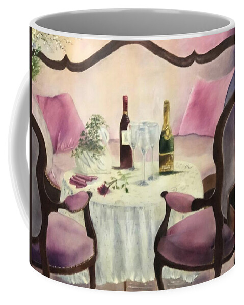 Champagne Coffee Mug featuring the painting Afternoon Delight by Juliette Becker