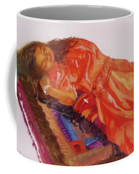 Miniatures Coffee Mug featuring the painting Afternoon Nap by Elizabeth - Betty Jean Billups