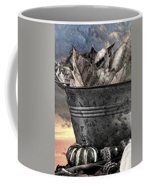 Leaves Coffee Mug featuring the photograph Against An Autumn Sky by Rene Crystal