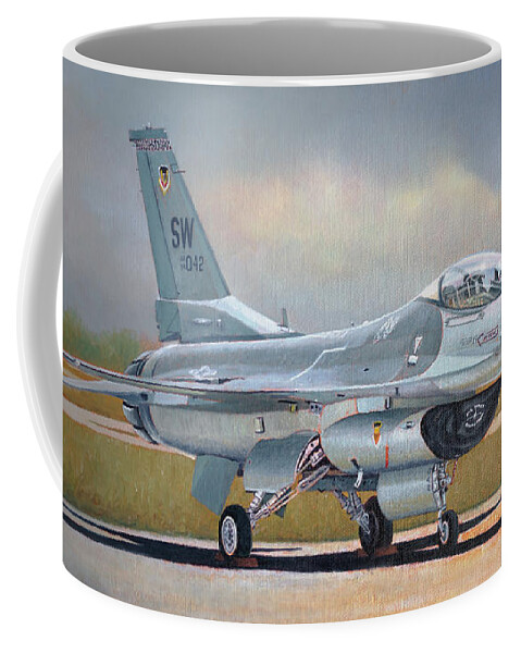 Airshow Coffee Mug featuring the painting Airshow Viper by Douglas Castleman