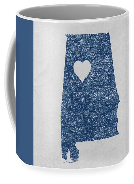 Alabama Scribble Grunge State Outline Minimalist Map Blue Coffee Mug by  Design Turnpike - Instaprints
