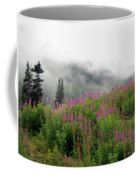 Alaska Coffee Mug featuring the photograph Alaska Mountain Wildflowers by Karen Zuk Rosenblatt