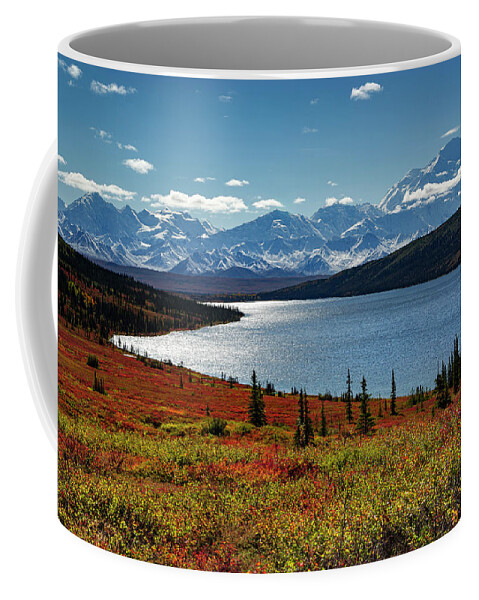 Alaska Coffee Mug featuring the photograph Alaska - Wonder lake in Denali national park 2 by Olivier Parent