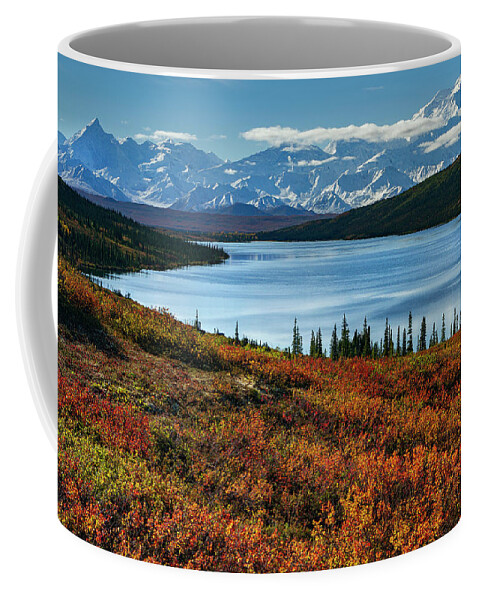Alaska Coffee Mug featuring the photograph Alaska - Wonder lake in Denali national park by Olivier Parent
