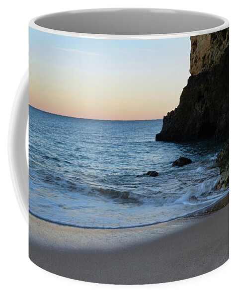Beach Scene Coffee Mug featuring the photograph Albandeira Beach Welcoming Twilight 2 by Angelo DeVal