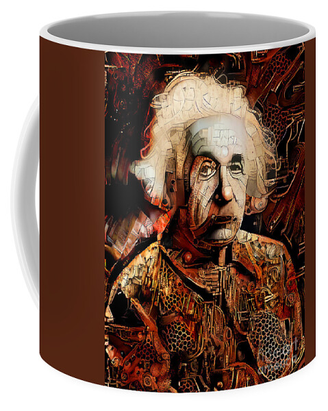 Wingsdomain Coffee Mug featuring the photograph Albert Einstein Time Machine 20210215 by Wingsdomain Art and Photography