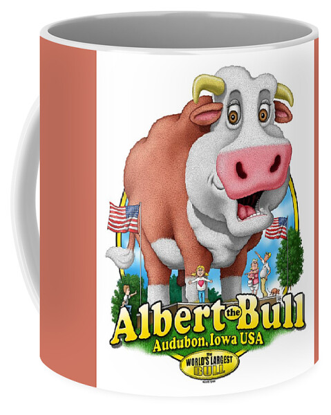 Albert The Bull Coffee Mug featuring the digital art Albert the Bull by Scott Ross