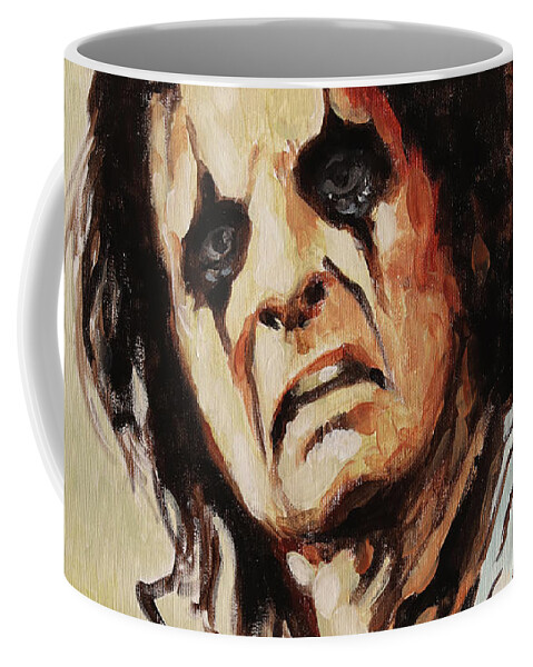 Alice Cooper Coffee Mug featuring the painting Alice Cooper by Sv Bell